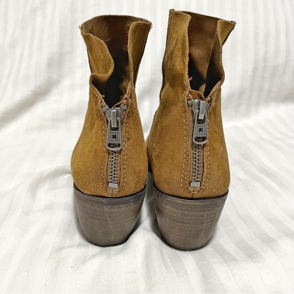 Lucky Brand Kaiya Suede Western Ankle Boot Brown size 6 - Picture 8 of 11